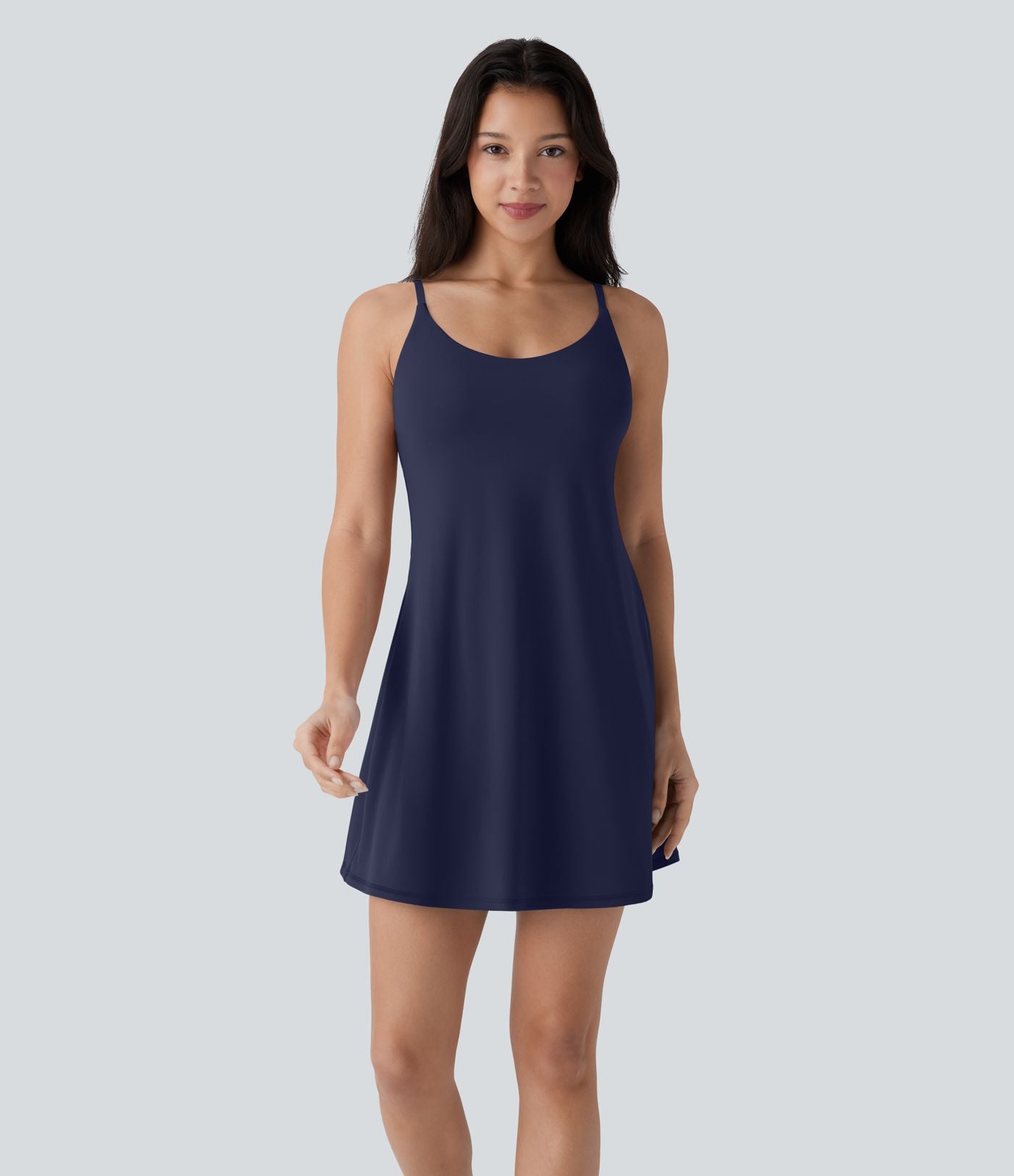 Softlyzero™ Plush Robe de danse courte dos nu avec short intégré - Version Easy Peasy
