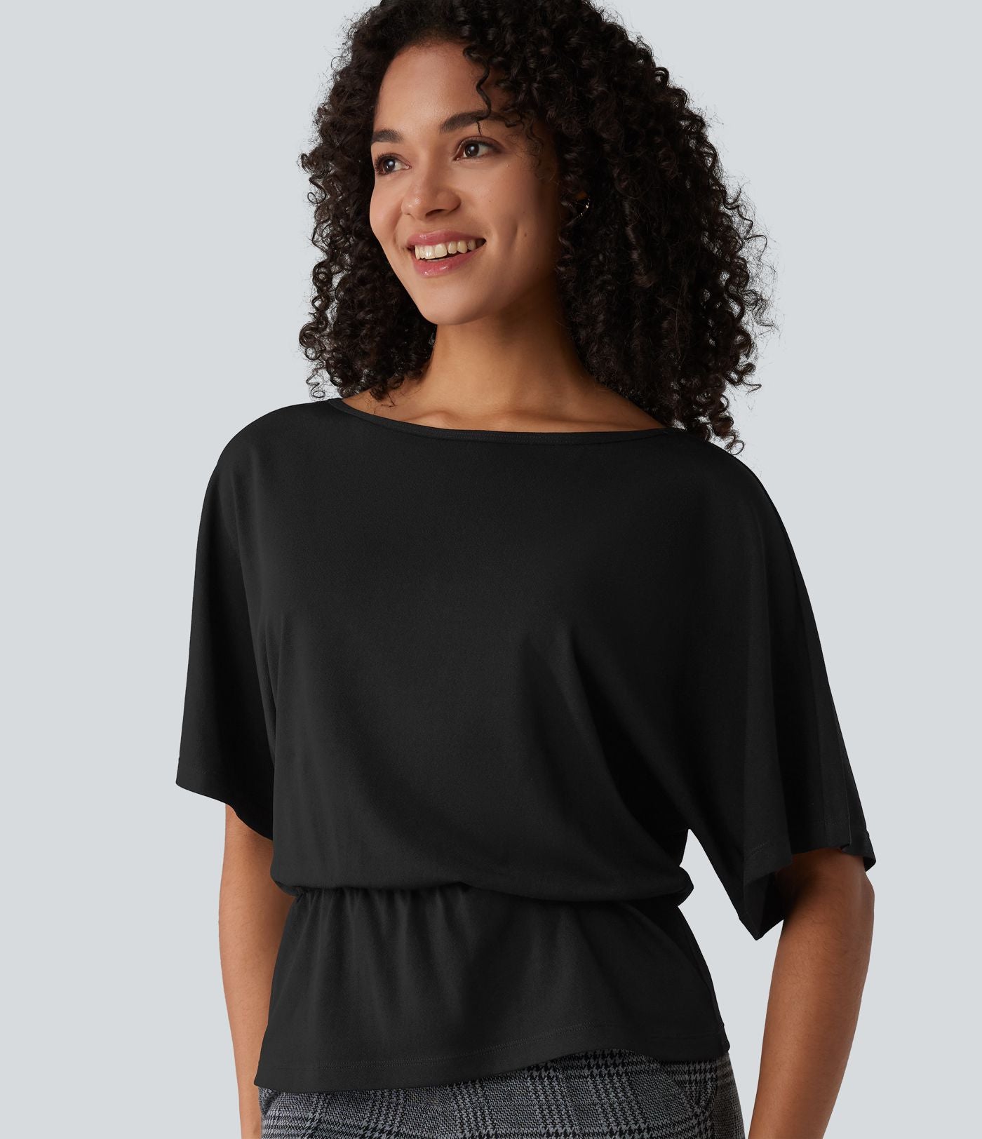T-shirt de travail col bateau demi-manches