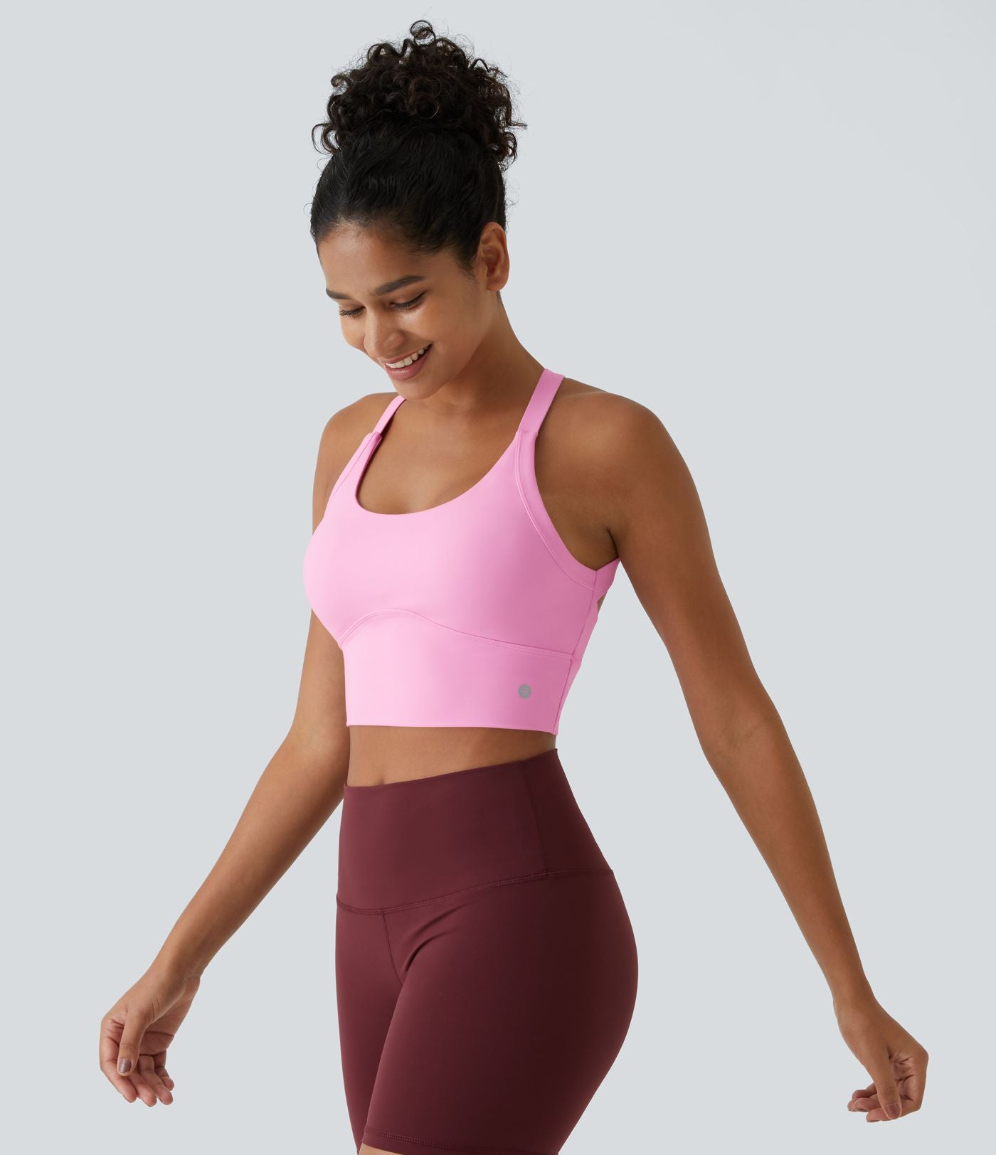 Débardeur yoga court SoftlyZero™ Plush à découpes A-C