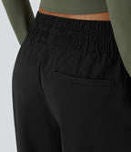 Pantalon décontracté résistant à l'usure, taille moyenne, cordon ajustable, poches latérales et coupe droite