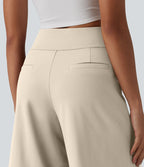DayStretch Short tailleur bermuda plissé taille haute 25,5 cm avec poches