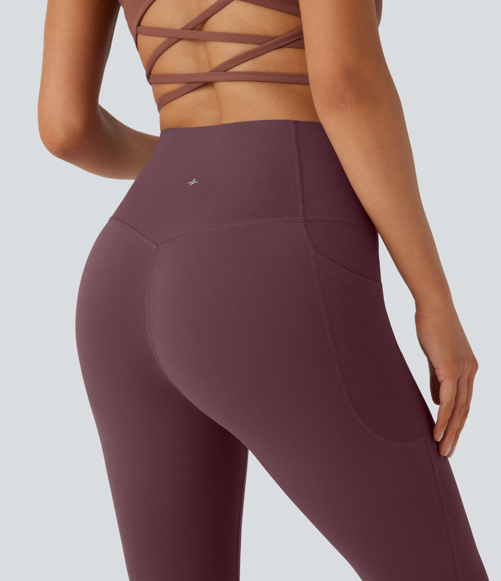 Pantalon de yoga à coupe bootcut gainant taille haute avec poches Halara UltraSculpt™
