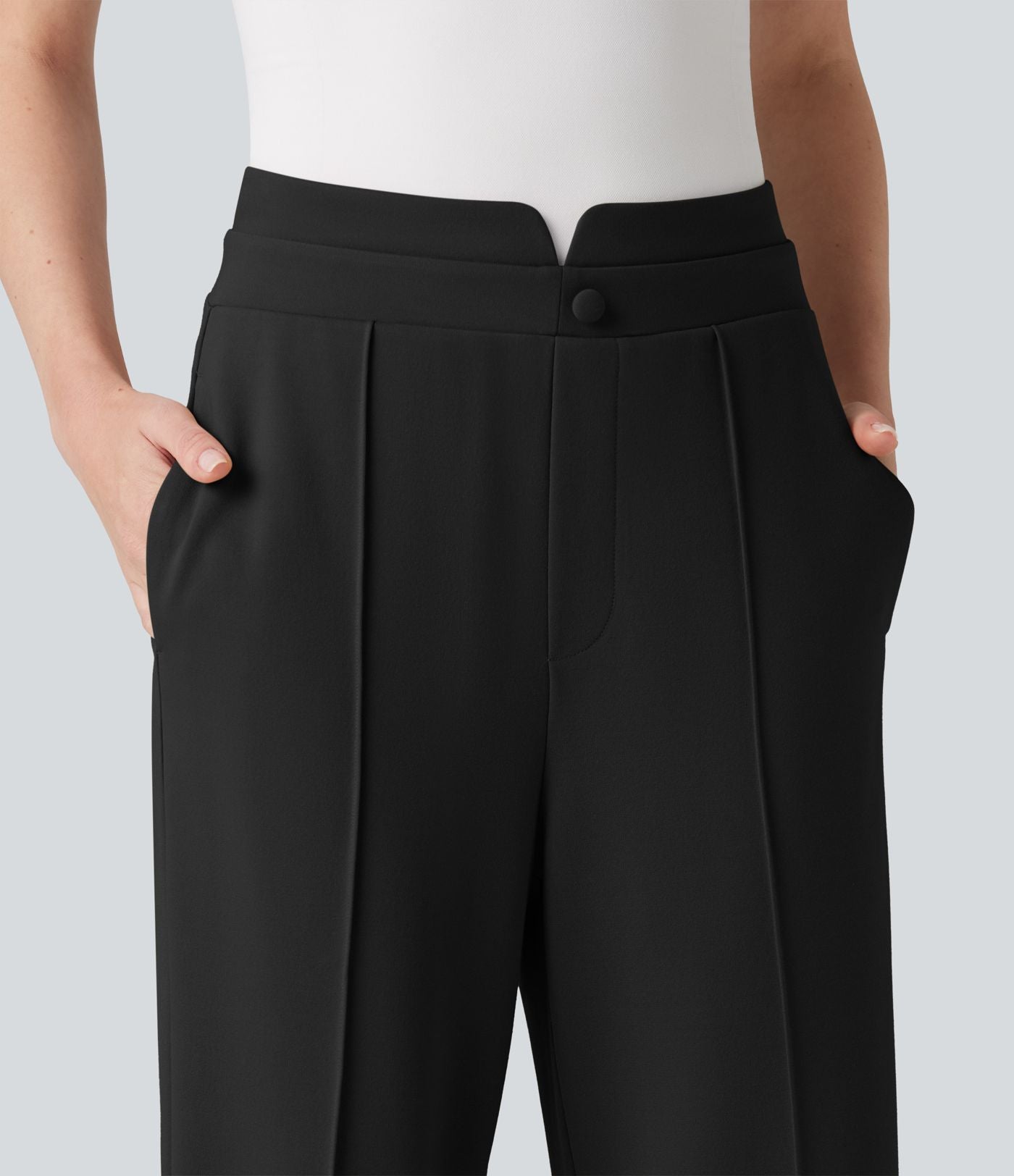 Pantalon de travail droit taille haute Halara Flex™ avec poches