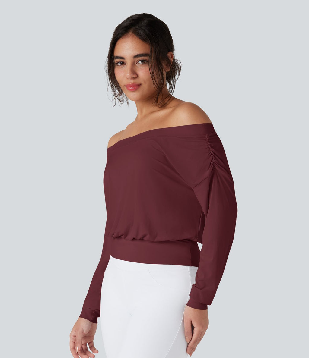 Haut de sport yoga oversize épaules dénudées effet frais InstantCool séchage rapide