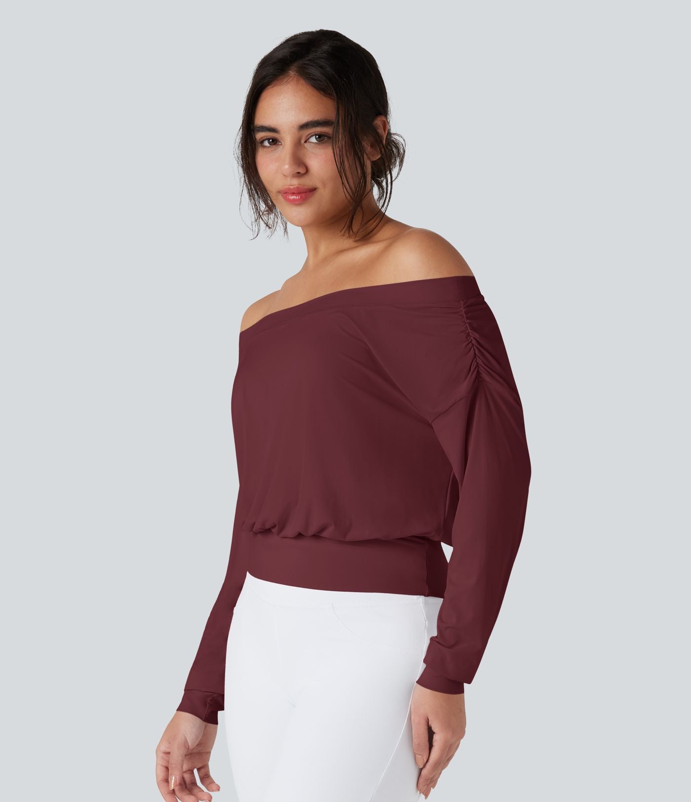 Haut de sport yoga oversize épaules dénudées effet frais InstantCool séchage rapide