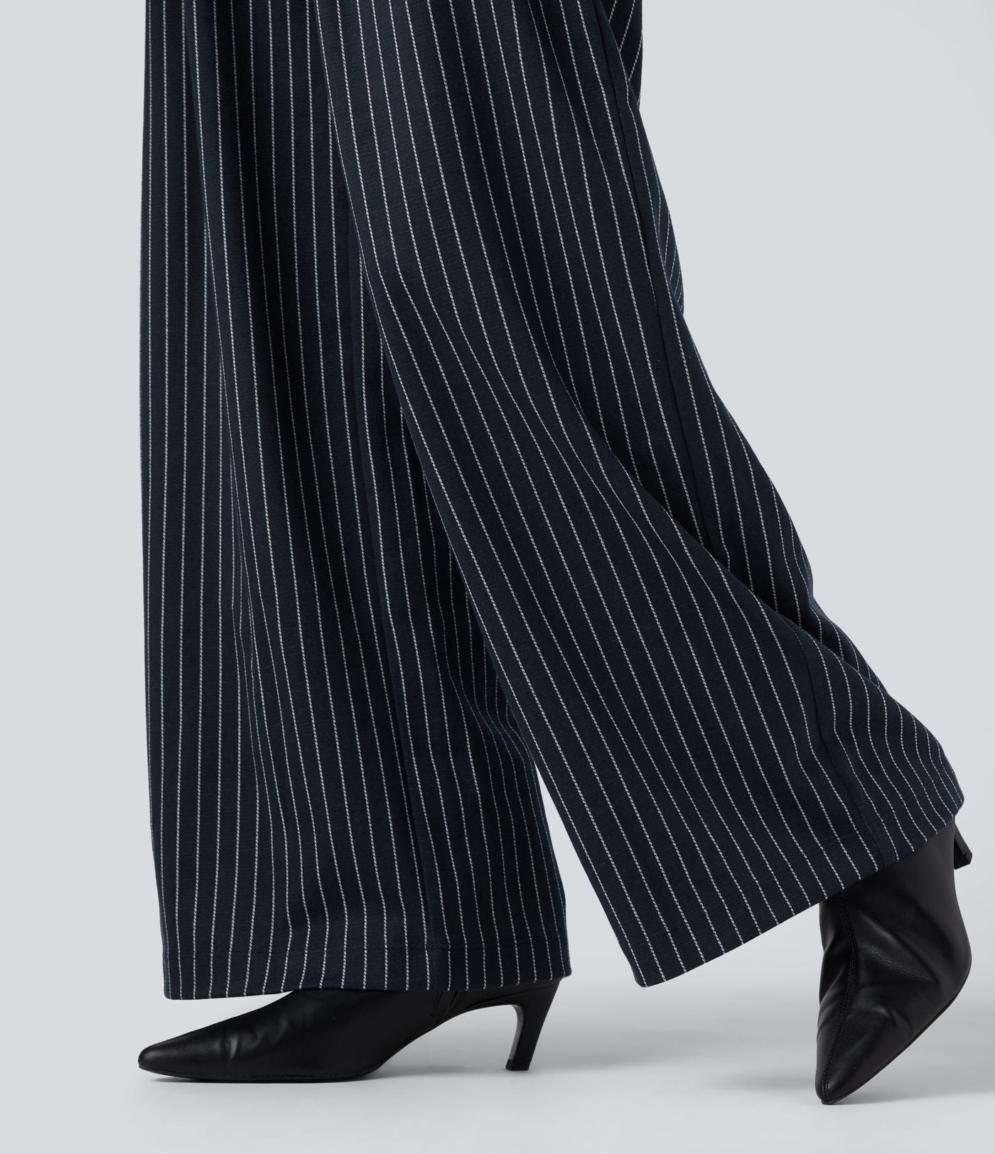 Pantalon de travail Halara Flex™ ample à rayures, taille haute, avec poches