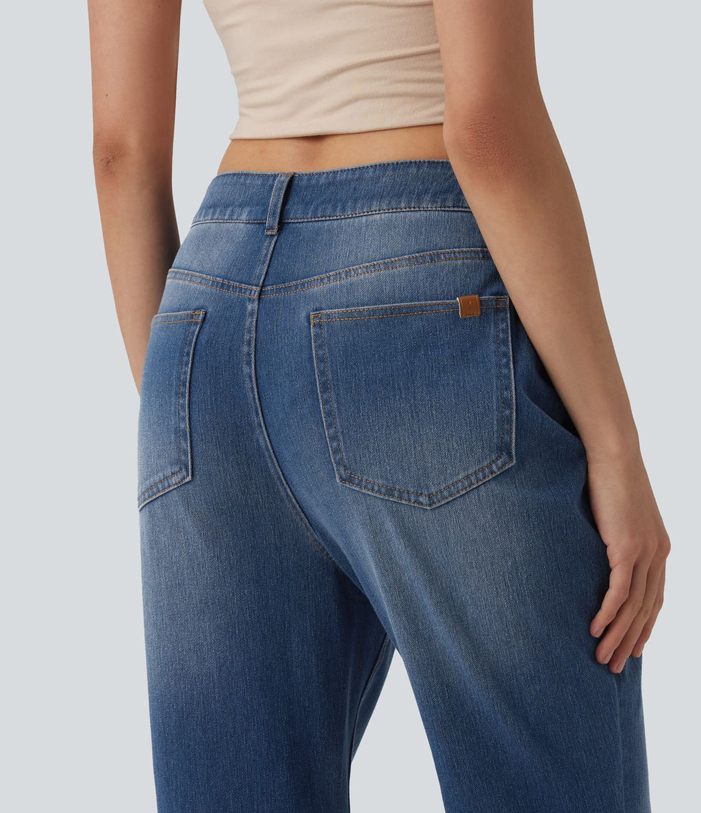 Jean évasé Halara Flex™ casual taille mi-haute avec poches
