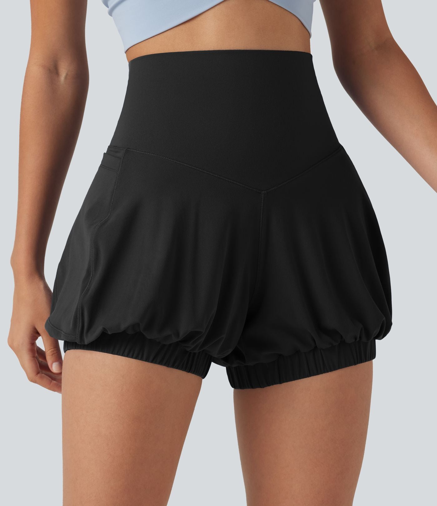 Short de danse SoftlyZero™ 10 cm taille haute gainant coupe ballon avec poches et protection solaire UPF50+