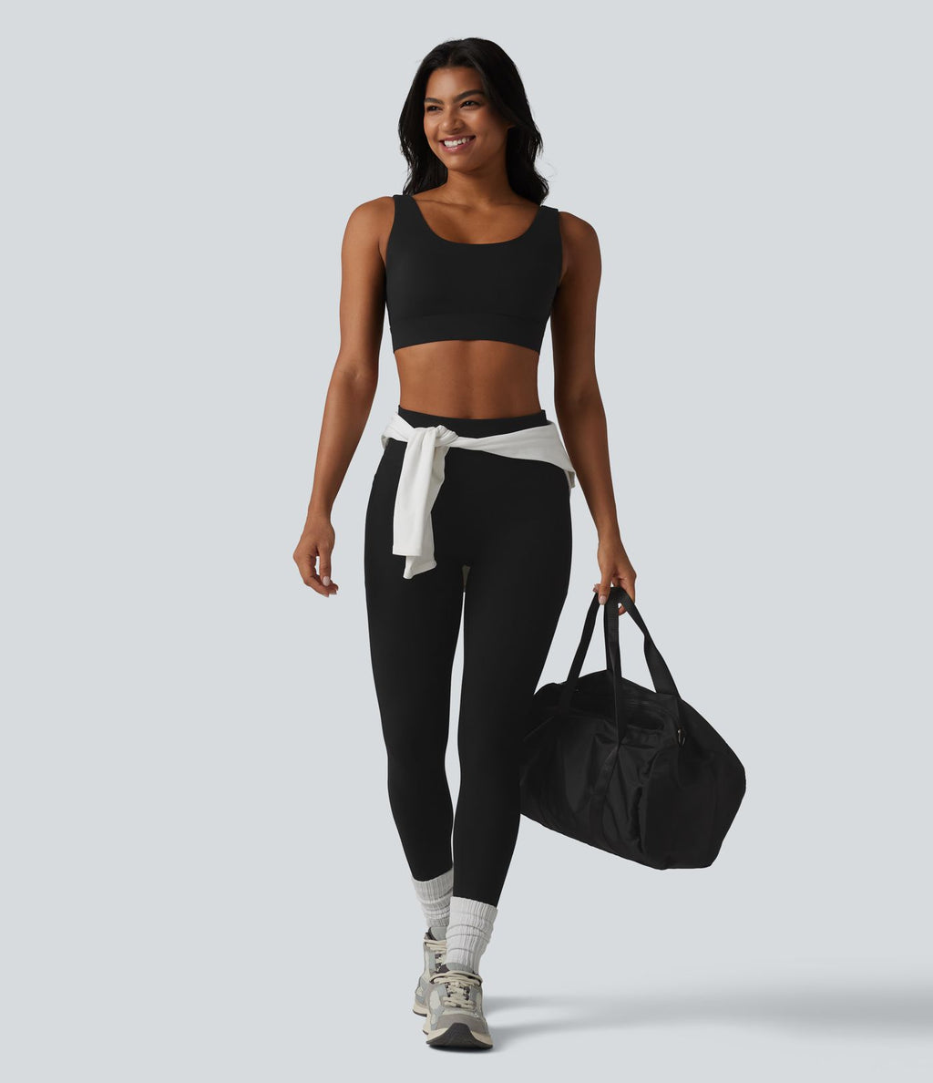 Brassière de sport Halara UltraSculpt™ maintien moyen dos nu avec boucle ajustable et brassière intégrée