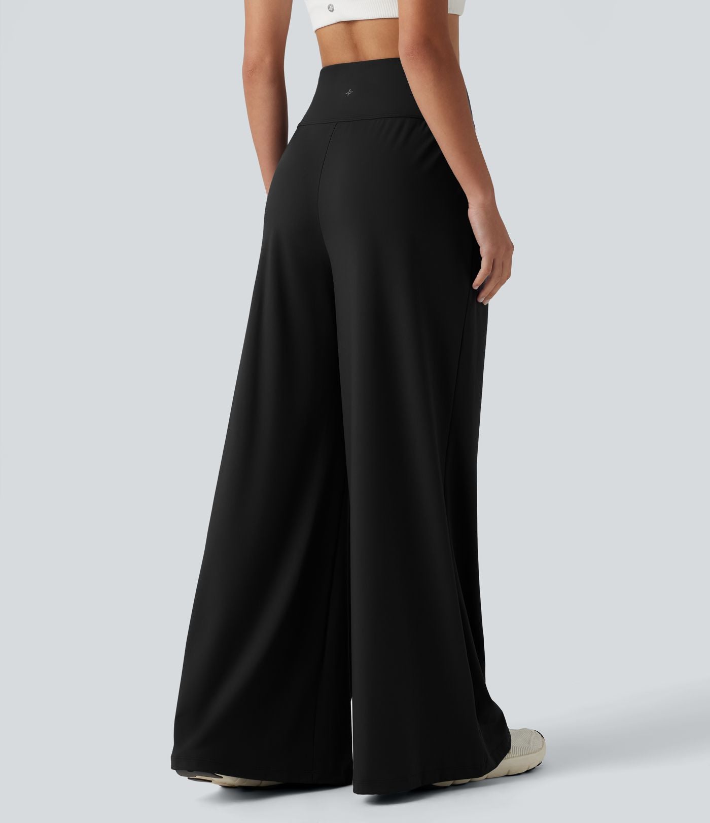 Pantalon yoga ample SoftlyZero™Airy effet frais InstantCool à plis taille haute avec poches