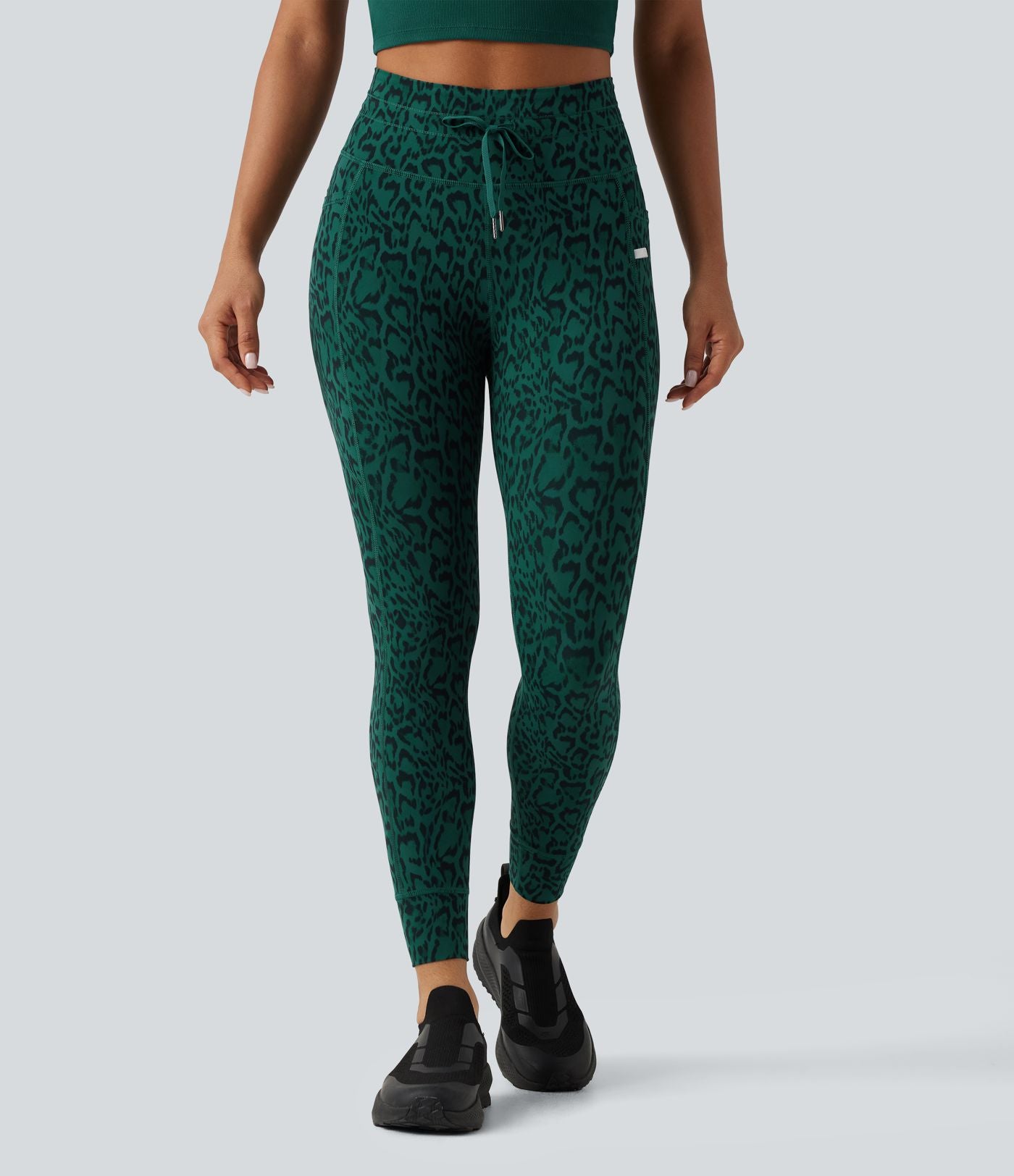 Legging de yoga taille haute imprimé léopard avec cordon de serrage Halara UltraSculpt™ et poches