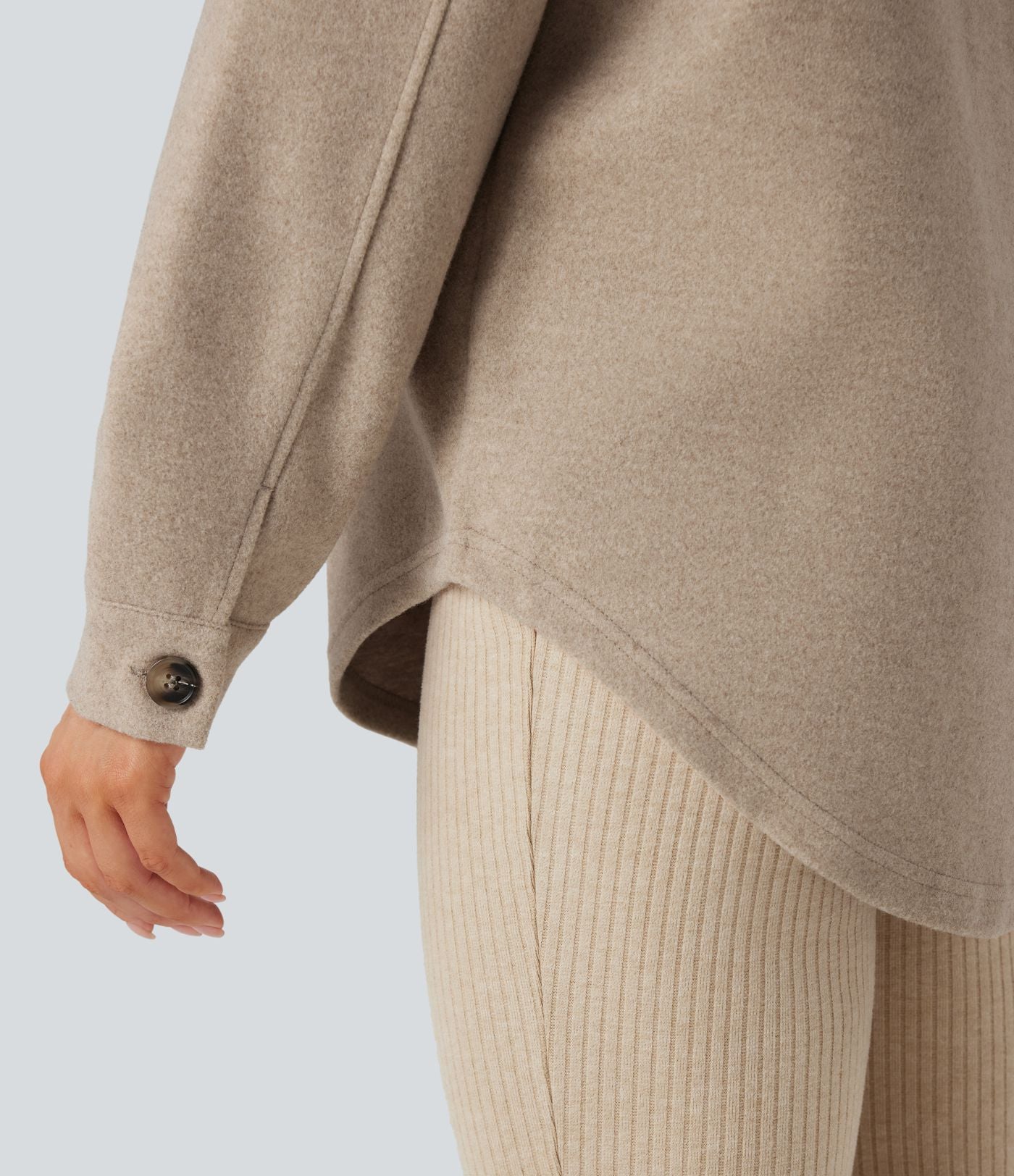 Veste décontractée en molleton manches longues avec poches