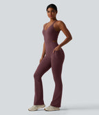 Combinaison bootcut d'entraînement gainante Halara UltraSculpt™ avec poches - Édition Easy Peasy