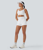Short de course SpeedWave™ taille haute mesh contrastant 2-en-1 séchage rapide avec multiples poches