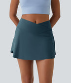 Jupe de tennis mini 2-en-1 quotidienne SoftlyZero™ Airy avec croisement, poche latérale et effet frais InstantCool, Lucid, protection solaire UPF50+