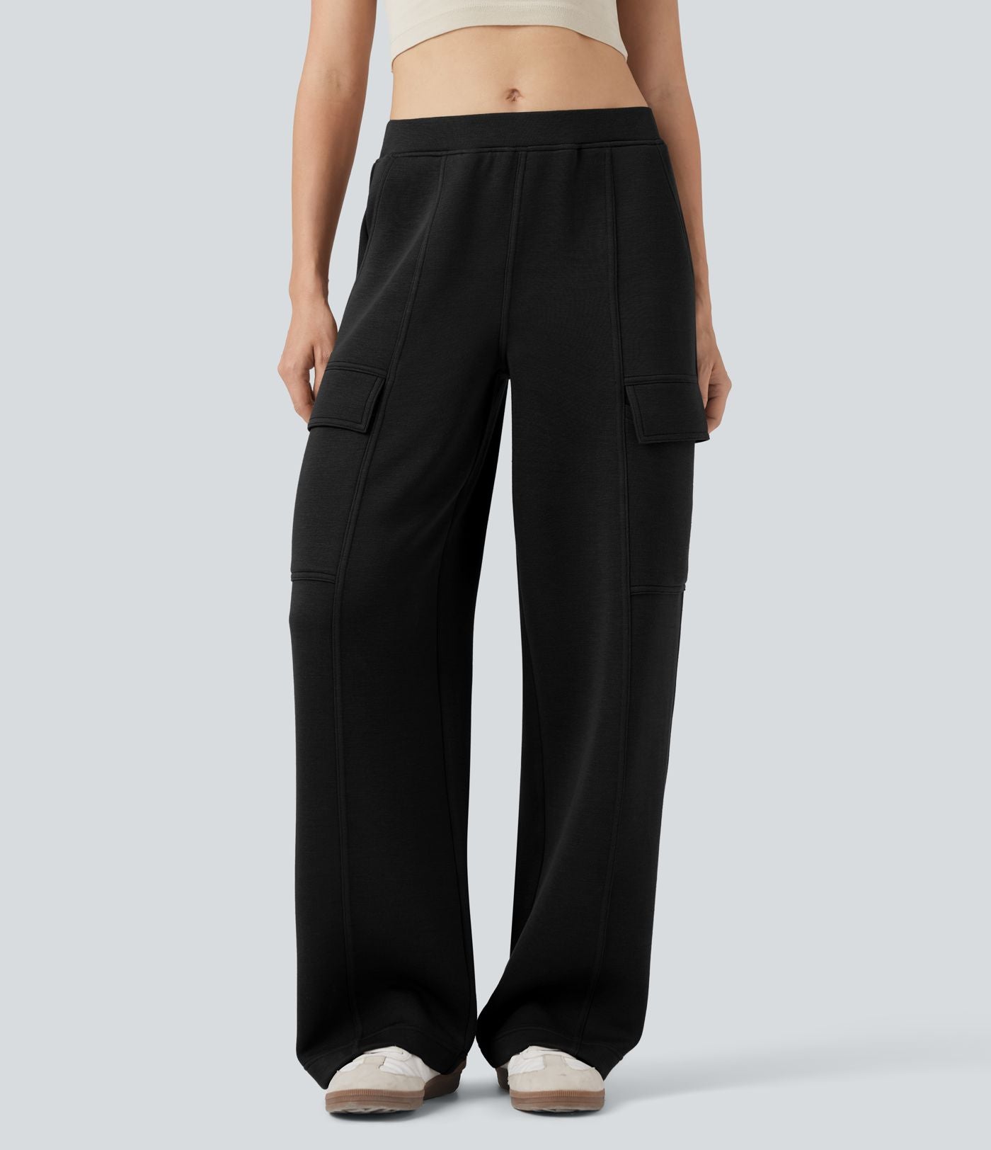 Pantalon décontracté SpacerTek™ taille mi-haute, jambe droite, avec poches
