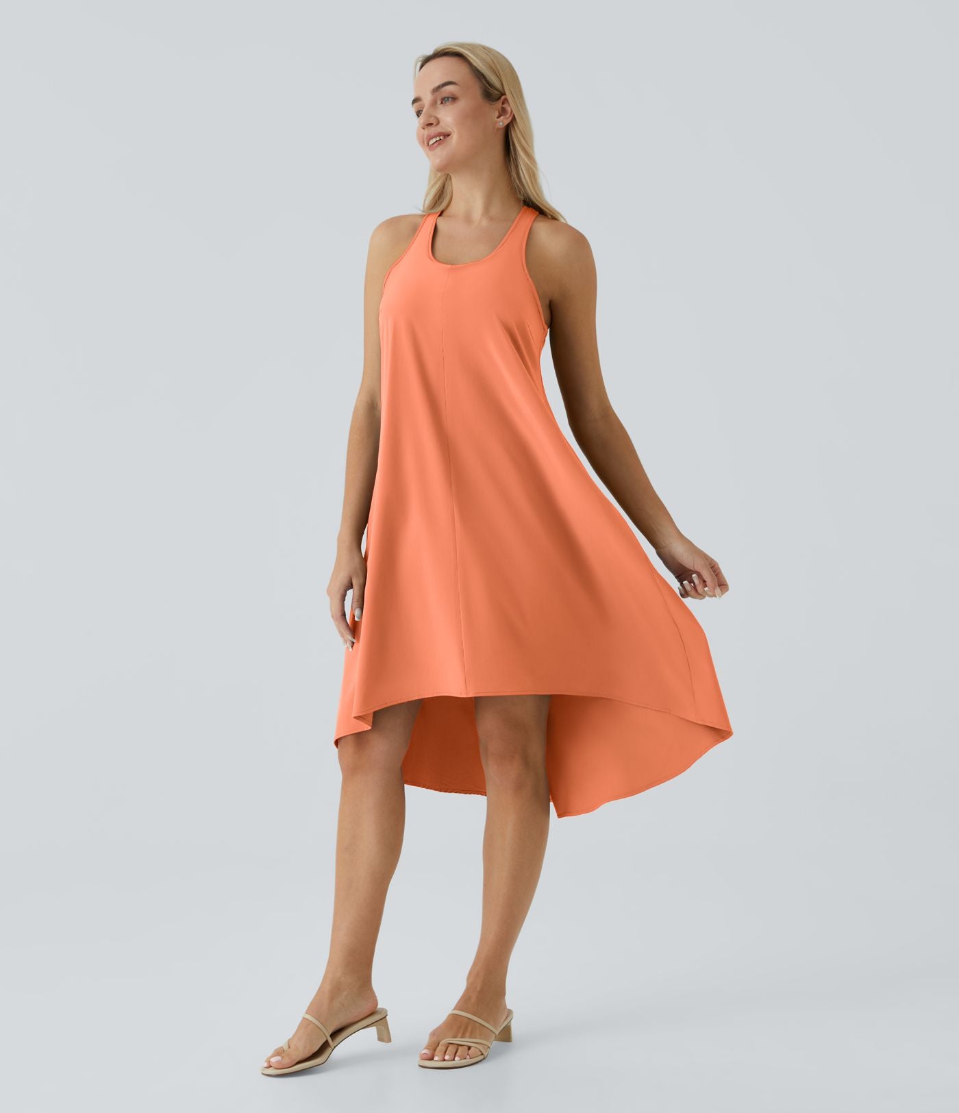 Robe décontractée mi-longue Breezeful™ dos nageur poche latérale fluide asymétrique séchage rapide A-C