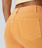 Jean bootcut 7/8 décontracté coloré à poches taille haute Halara Flex™