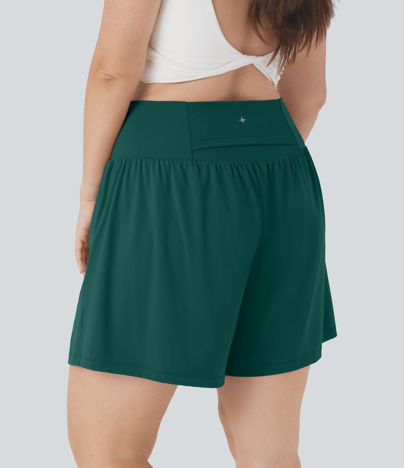 Short tailleur 2-en-1 Cool Touch yoga taille très haute Softlyzero™ Airy grande taille 17,5 cm avec poches