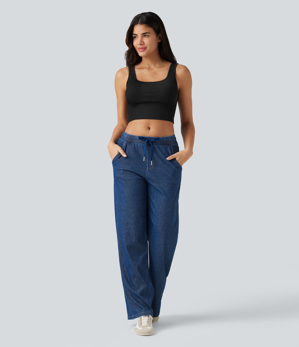 OneForm Débardeur casual sans couture col rond échancré dos en U avec soutien-gorge intégré