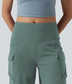 Short cargo yoga ample taille mi-haute avec poches