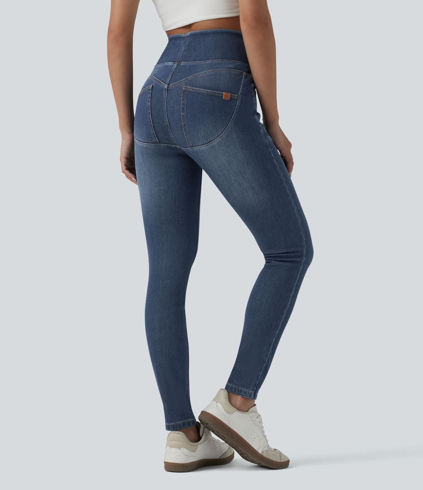 Jean skinny 7/8 casual taille haute Halara Flex™ avec poches