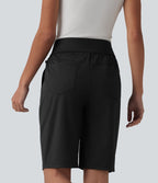 Short de golf séchage rapide taille haute avec poches 25 cm - Golf Tee - UPF40+