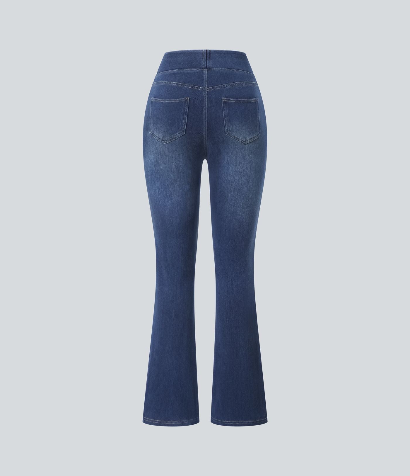 Halara Flex™ Jean bootcut décontracté extensible délavé taille haute à poches multiples