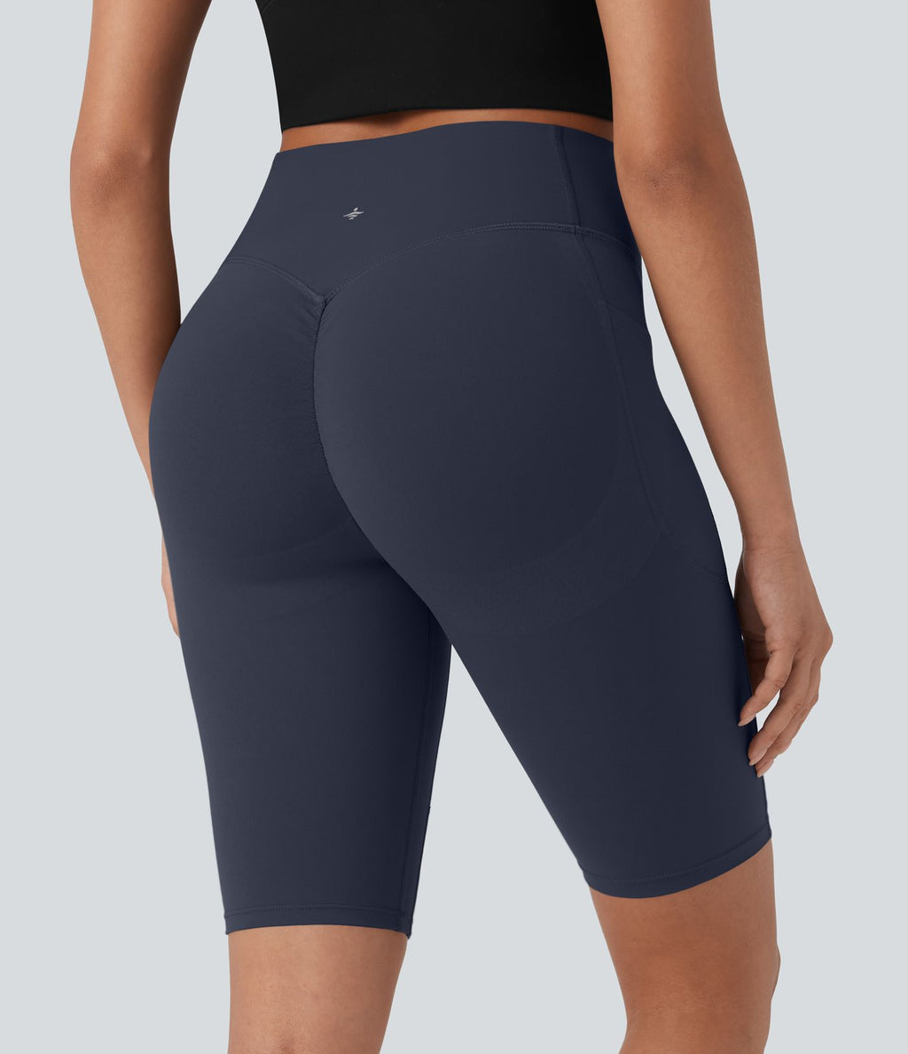Short cycliste 12,5 cm d'entraînement gainant taille haute avec poches Halara UltraSculpt™