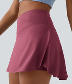 Jupe de tennis mini 2-en-1 quotidienne SoftlyZero™ Airy avec croisement, poche latérale et effet frais InstantCool, Lucid, protection solaire UPF50+