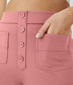 Pantalon taille haute coupe droite DayStretch avec poches
