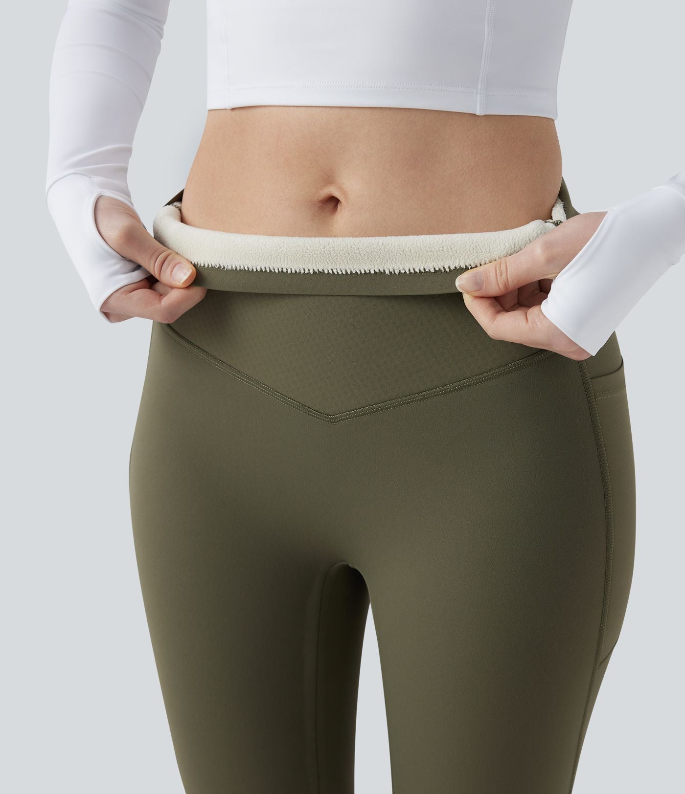 Pantalon de yoga bootcut gainant taille haute extra chaud Halara UltraSculpt™ avec poches