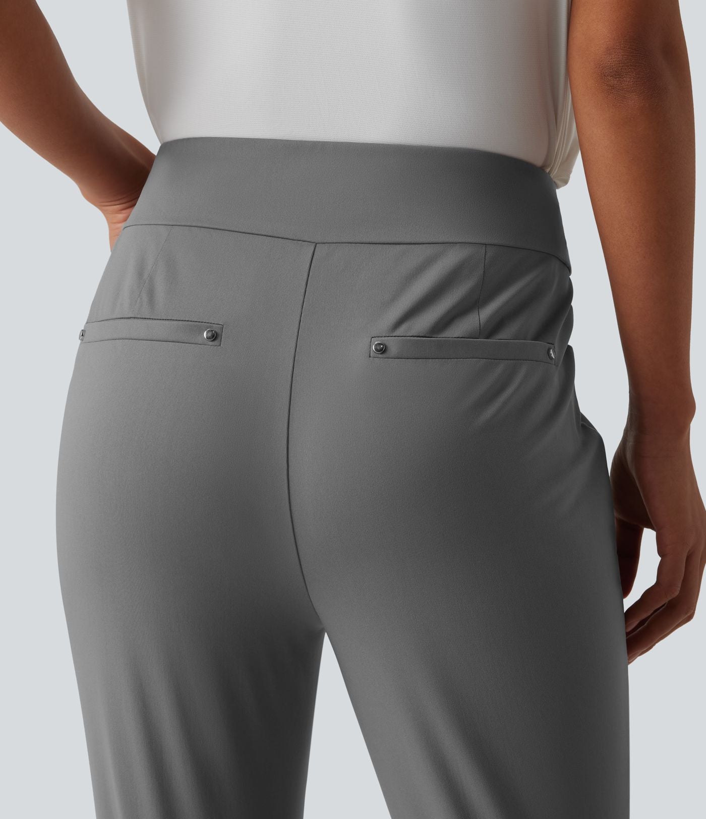Pantalon de golf fuselé taille haute avec poches