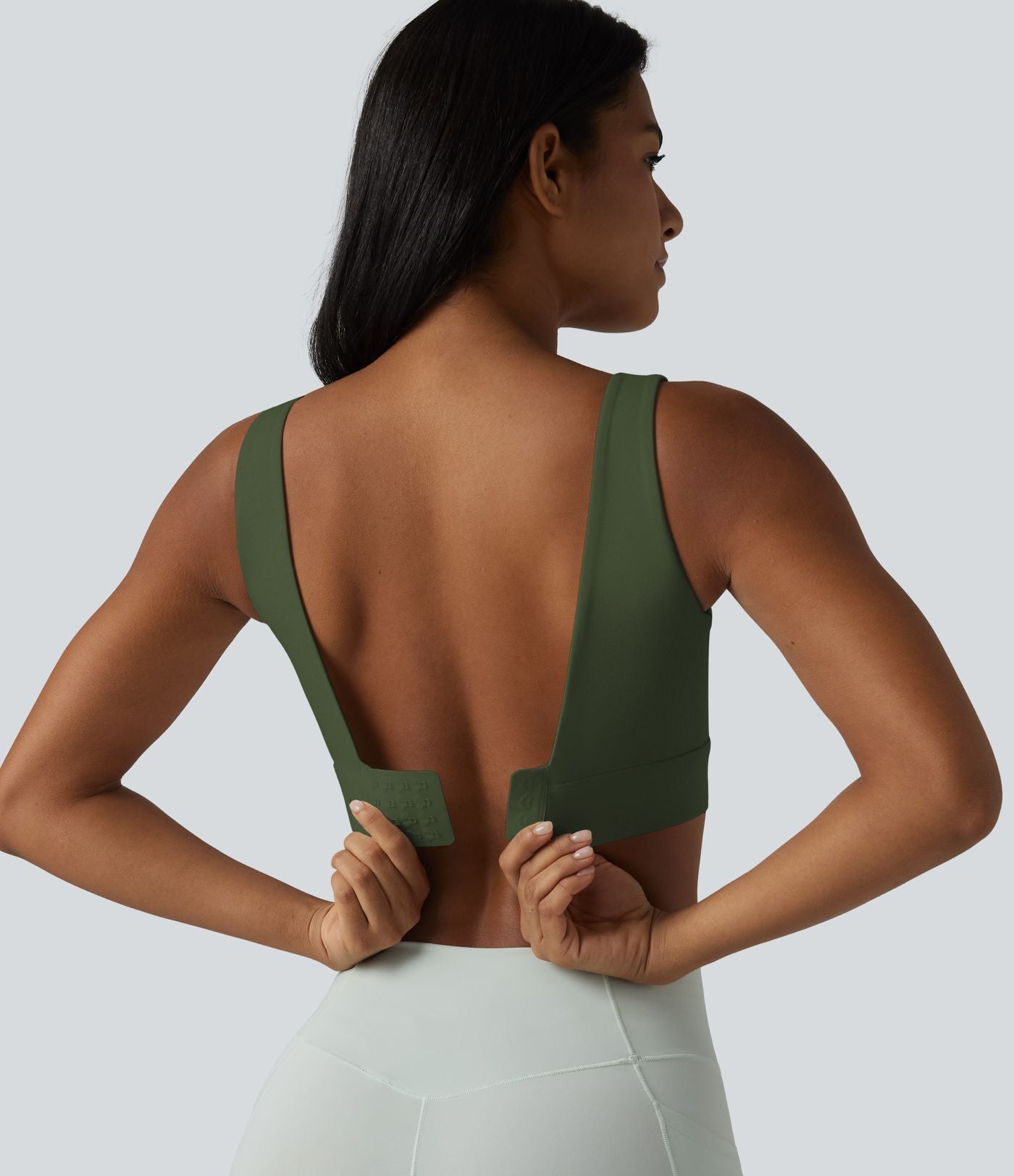 Brassière de sport Halara UltraSculpt™ maintien moyen dos nu avec boucle ajustable et brassière intégrée