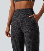 Jogging de yoga Halara UltraSculpt™ taille haute gainant imprimé léopard avec poches