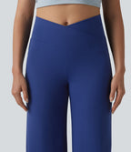 Pantalon bootcut casual DayStretch croisé taille haute ventre plat avec poches