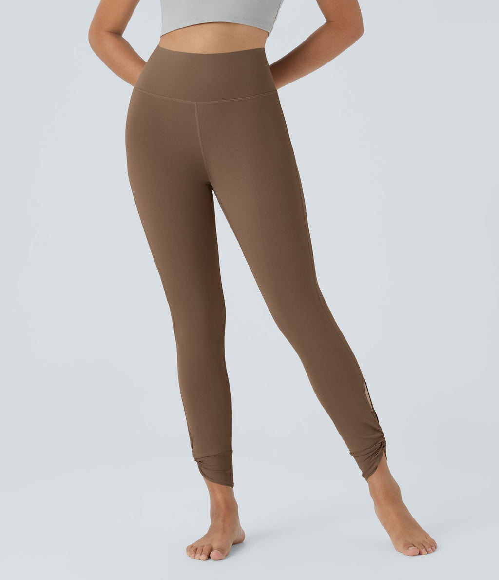 Softlyzero™ Leggings de Yoga Taille Haute avec Poche Arrière Découpée et Torsadée