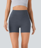 Short cycliste 12,5 cm d'entraînement gainant galbant taille haute avec effet scrunch et poches Halara UltraSculpt™