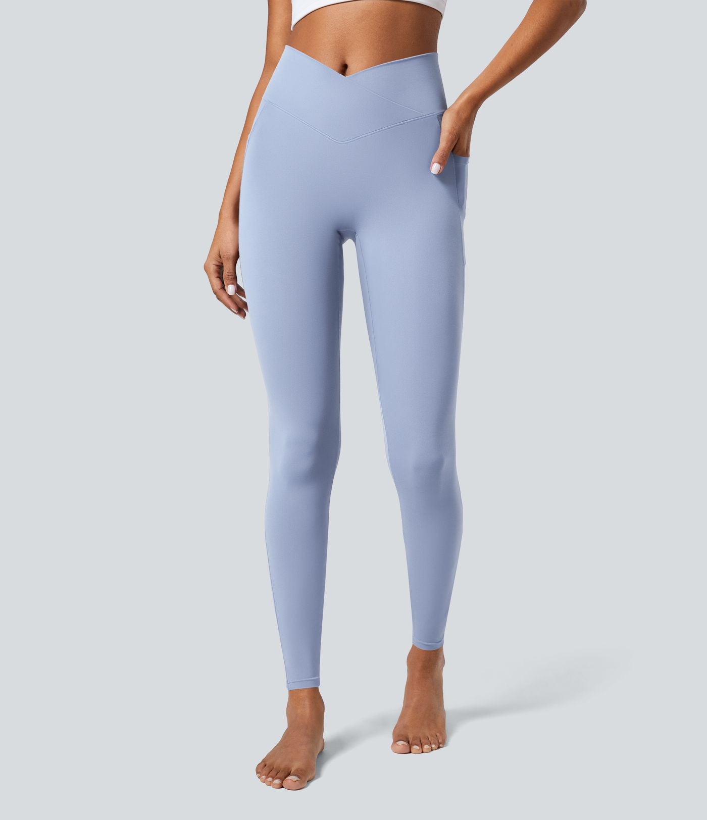 Softlyzero™ Legging Unis Poches Croisées