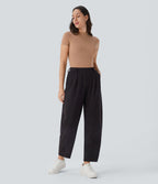 Pantalon Halara Flex™ tailleur à rayures et taille mi-haute avec poches latérales effet frais InstantCool