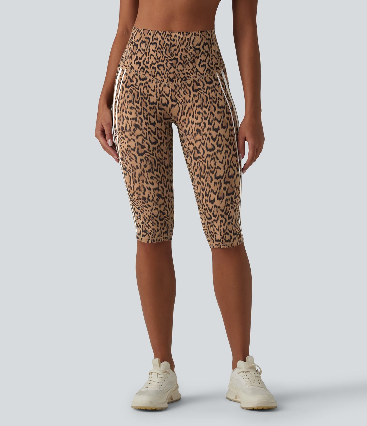 Halara UltraSculpt™ Legging corsaire de training gainant taille haute léopard color block avec poches