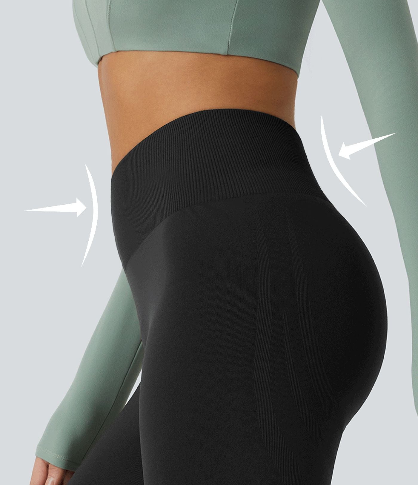Legging yoga gainant effet push-up taille moyenne sans couture OneForm Seamless Flow