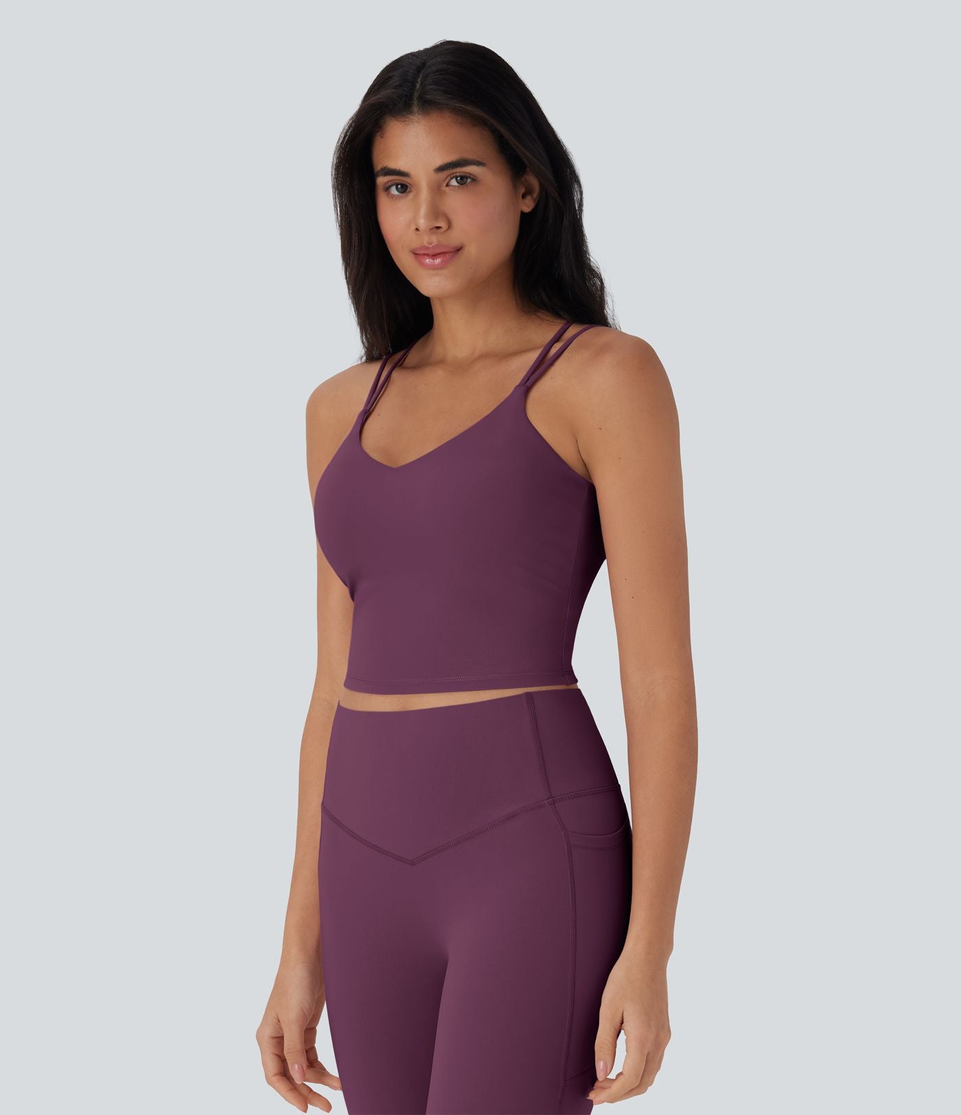 Débardeur de yoga court Halara UltraSculpt™ Cool dos nu à séchage rapide - UPF50+