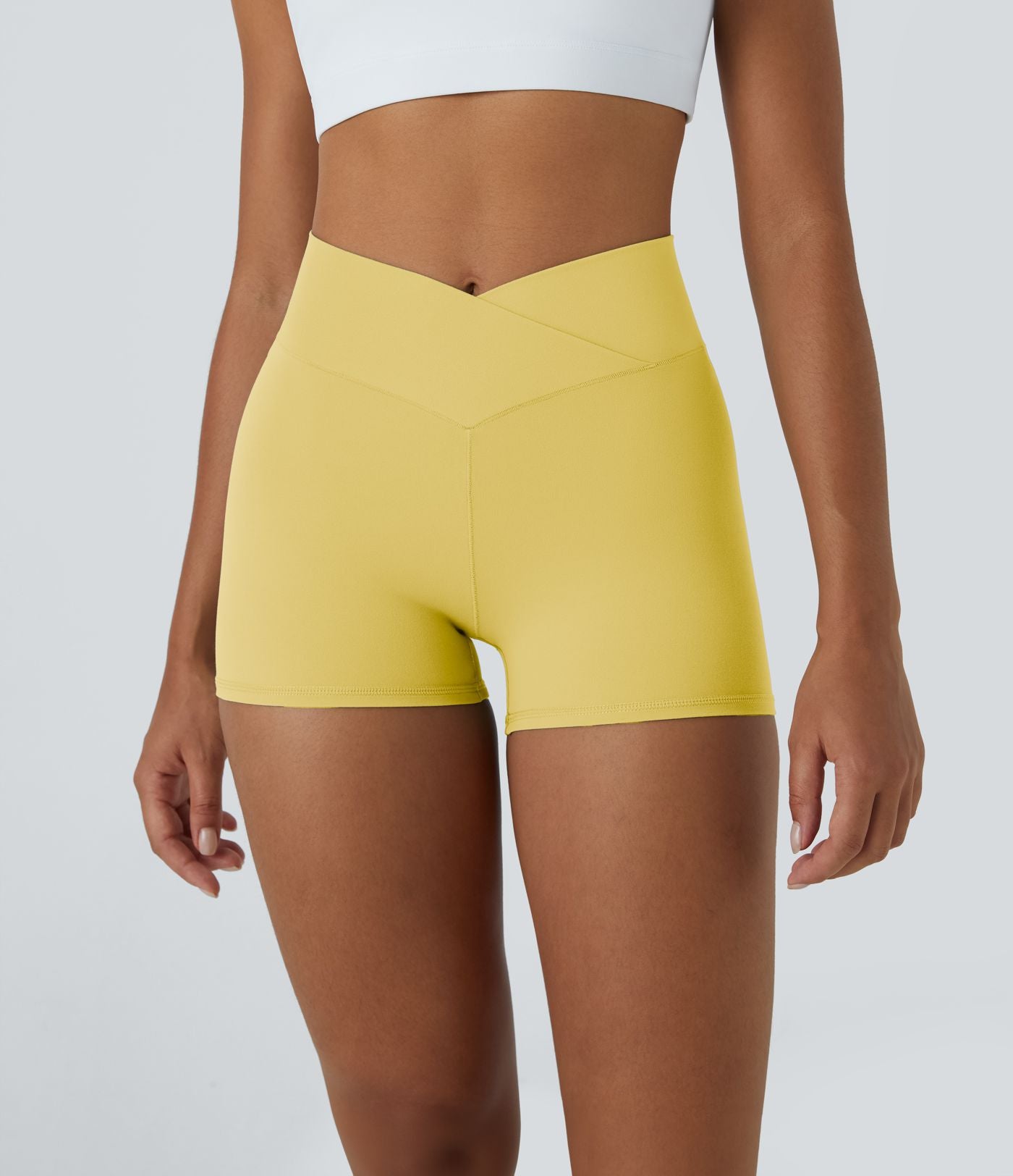 Softlyzero™ Short 7,5cm Biker Taille Haute Croisé Uni