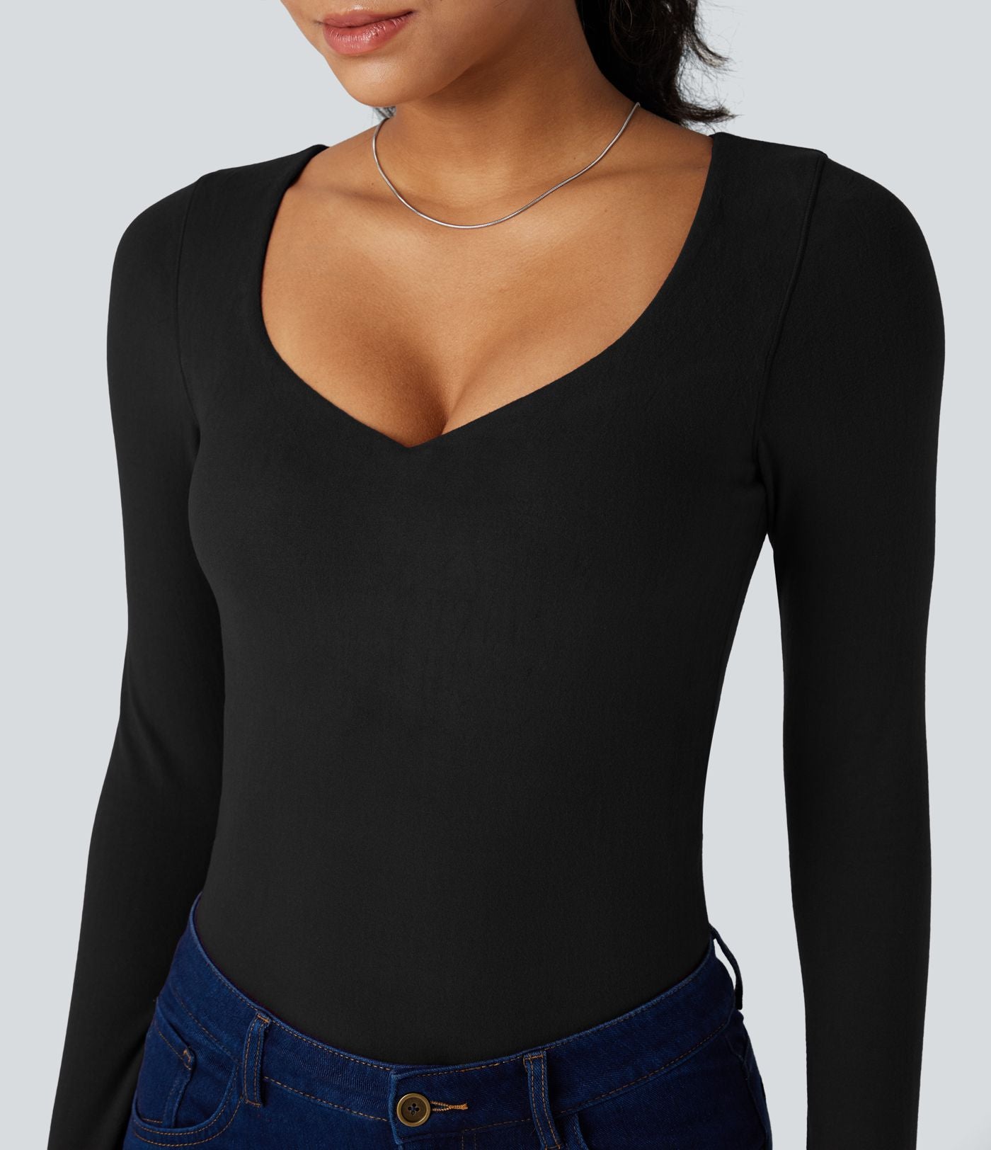 Top casual chaud push-up à manches longues - Bonnet A/B