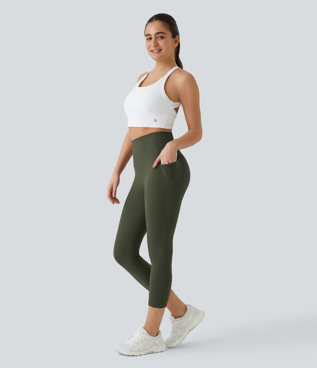 Legging corsaire d'entraînement gainant taille haute avec poches Halara UltraSculpt™