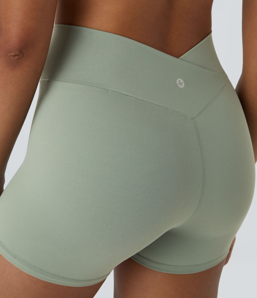 Softlyzero™ Short 7,5cm Biker Taille Haute Croisé Uni