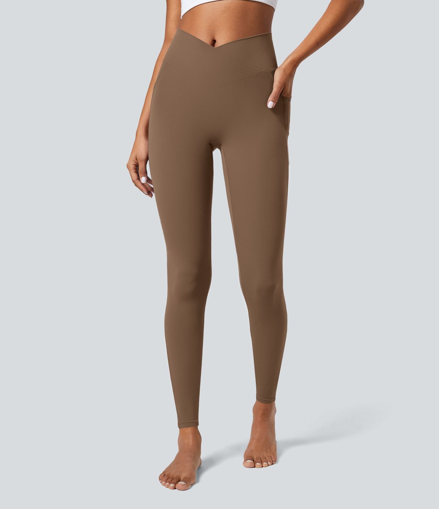 Softlyzero™ Legging Unis Poches Croisées