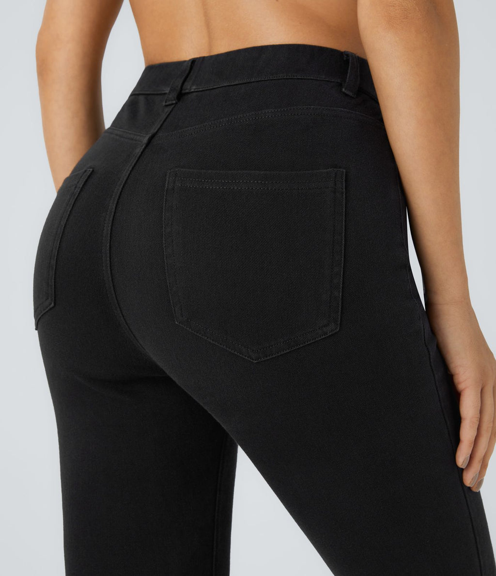 Leggings 7/8 de travail en denim taille haute avec poches Halara Flex™