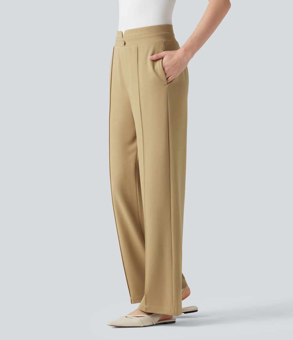 Pantalon de travail droit taille haute Halara Flex™ avec poches